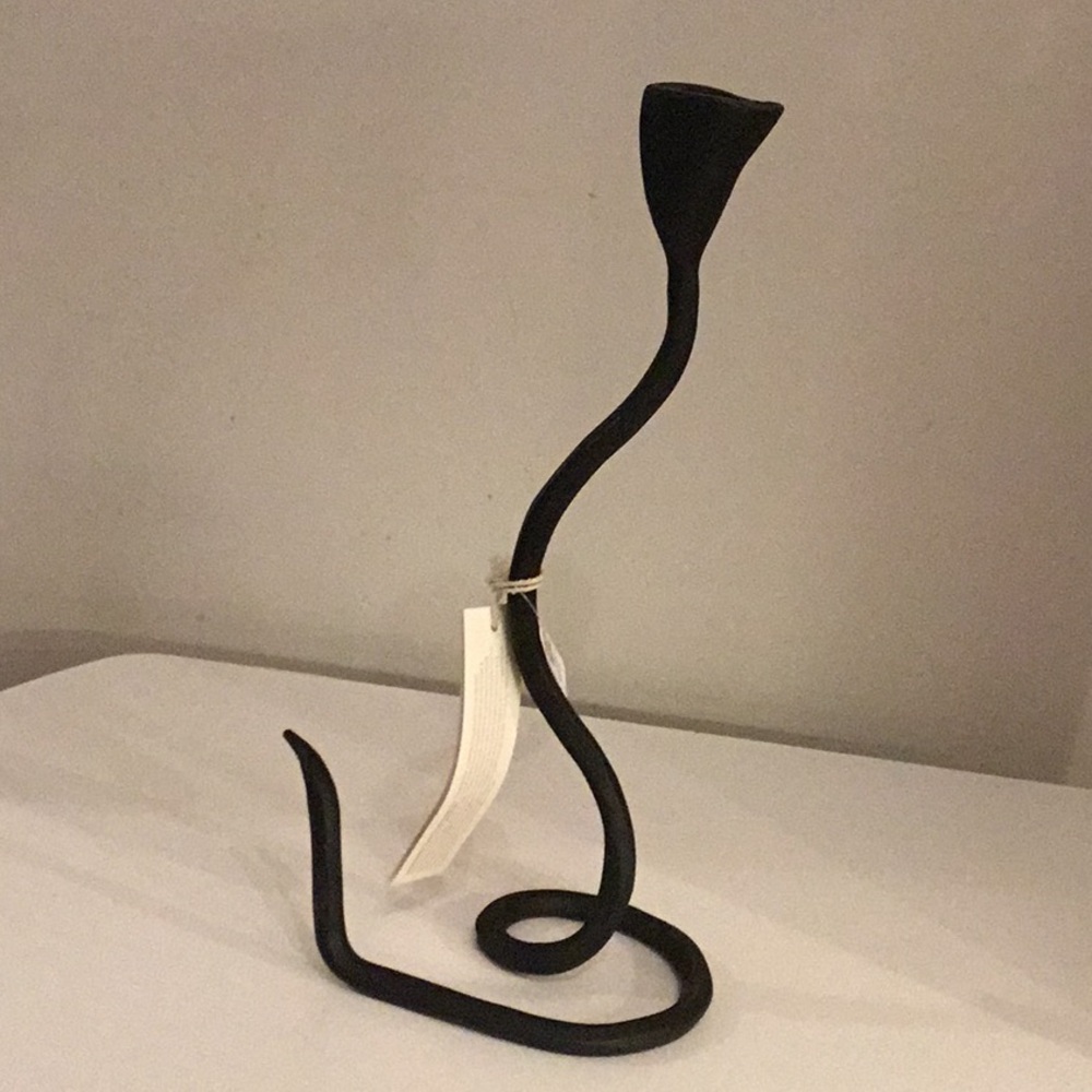 Large Black Metal Taper Candle Holder by Athena Calderone for Crate & Barrel - Picture 5 of 7